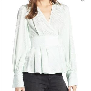 XS SOMETHING NAVY Waist Detail Jacquard Top